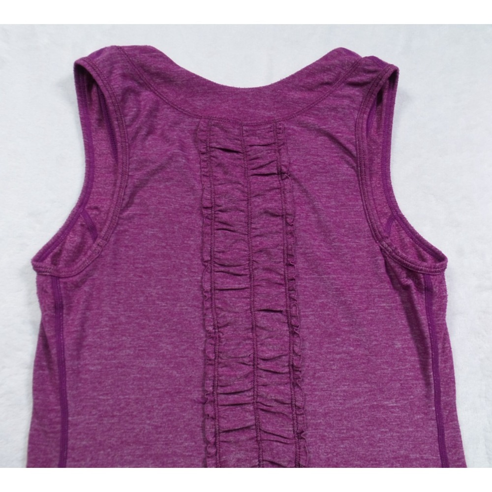 Lululemon Top Womens Size 4 Purple Dash Tank II Ruffle Pocket Stretch Yoga - Picture 6 of 10